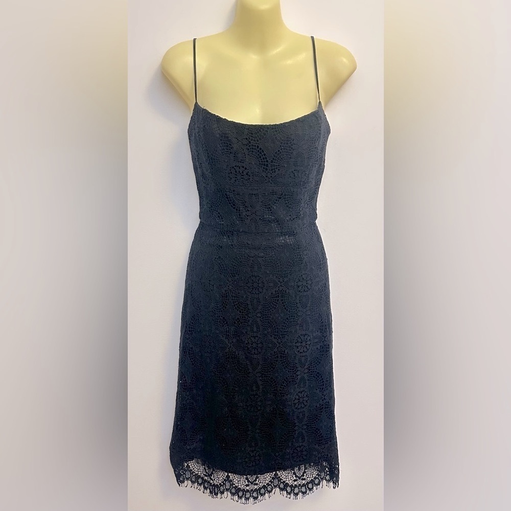 Shoshanna Black Lace Balconette Cocktail Dress